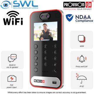 Provision-ISR INT-320WIPN 2MP Intercom Outdoor Station: Wi-Fi, 3.5" Mon NDAA