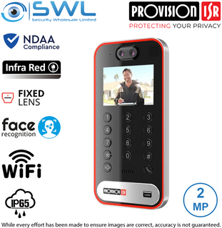 Provision-ISR INT-320WIPN 2MP Intercom Outdoor Station: Wi-Fi, 3.5" Mon NDAA