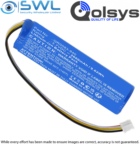 Qolsys IQ4: Replacement battery for IQ Panel 4, IQ4 Hub and IQ4 NS