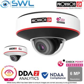 Provision-ISR DMA-360IPEN-28-V4 Eye-Sight 6MP NDAA MiniDome WDR IR20m IP67 2.8mm