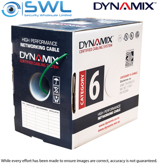 DYNAMIX 305m Cat 6 Green UTP SOLID Cable Roll, 250MHz, 23AWG FREIGHT INCLUDED