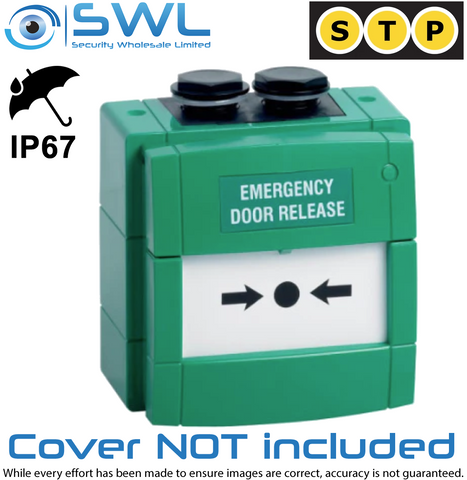 STP Green Weatherproof Double Pole Break Glass,  IP67