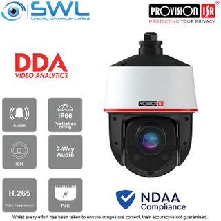 Provision-ISR Z4-25IPEN-4(IR): 4MP 25x DDA Analytics WDR IR150m IP66 4.8-120mm