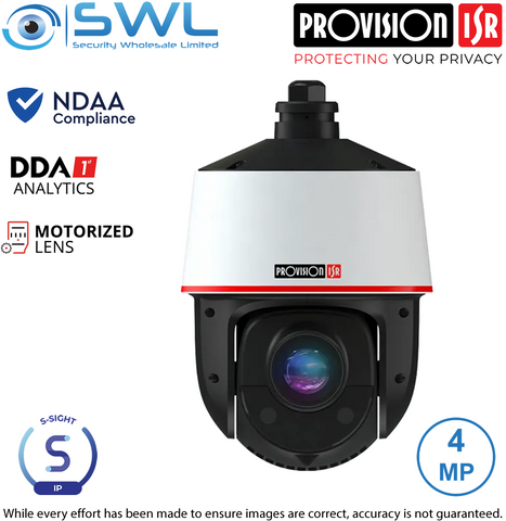 Provision-ISR Z4-25IPEN-4(IR): 4MP 25x DDA Analytics WDR IR150m IP66 4.8-120mm