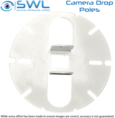 Dropper Pole CMBKT130-W: Camera Bracket 130mm White or Mounting Base White
