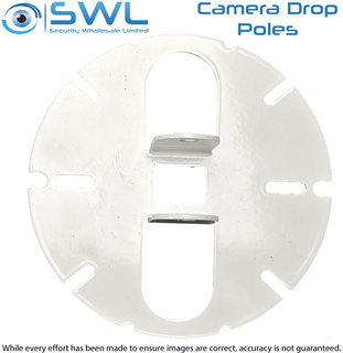 Dropper Pole CMBKT130-W: Camera Bracket 130mm White or Mounting Base White