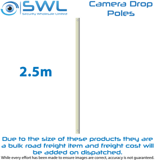 Dropper Pole CAMPOLE-WHITE25: 2.5m Camera Dropper Pole 28mm Diameter WHITE