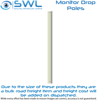 Dropper Pole PIV-POLE-275W: 2.75m Monitor Dropper Pole 51mm Diameter White