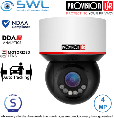 Provision-ISR Z3-4ADSN-4: 4MP 4x DDA, WDR IR50m LED 30m IP66 2.8-12mm NDAA