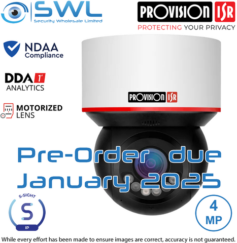 Provision-ISR Z3-4ADSN-4: 4MP 4x DDA, WDR IR50m LED 30m IP66 2.8-12mm NDAA