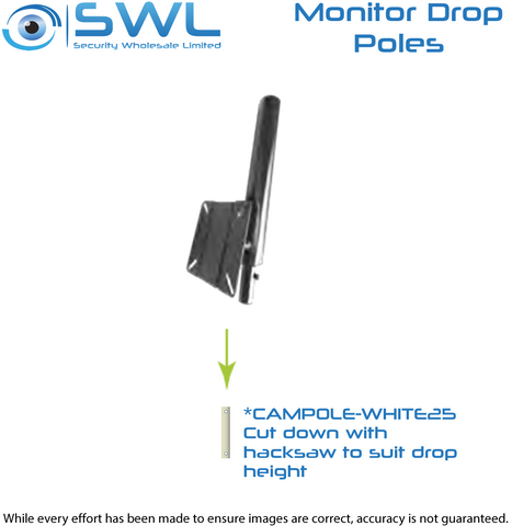 Dropper Pole PIV-LCD-46BCAM BLACK Monitor + Camera Bracket for 10310