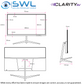 CLARITY AV 32" (31.5") 1920x 1080 LED Monitor 24/7 HDMI, VGA, VESA Mount 100x100