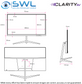 CLARITY AV 32"(31.5) 1920x1080 LED Monitor 24/7 HDMI, VGA, VESA Mount 100x100