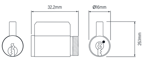 SECURITY EDGE S 8221 CYLINDER BK