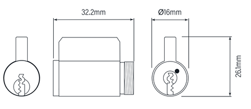 SECURITY EDGE S 8221 CYLINDER BK