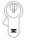 SECURITY EDGE S 9055-5 HALF CYLINDER FIXED CAM BK SC