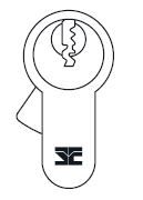 SECURITY EDGE S 9055-5 HALF CYLINDER FIXED CAM BK SC