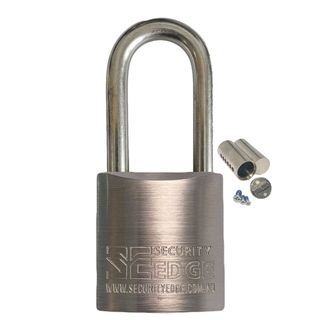 SECURITY EDGE L 50MM PADLOCK, 50MM BORON ALLOY SHACKLE KDDP