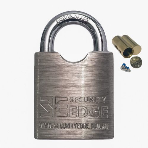 SECURITY EDGE L 55MM PADLOCK, 27MM BORON ALLOY SHACKLE KDDP