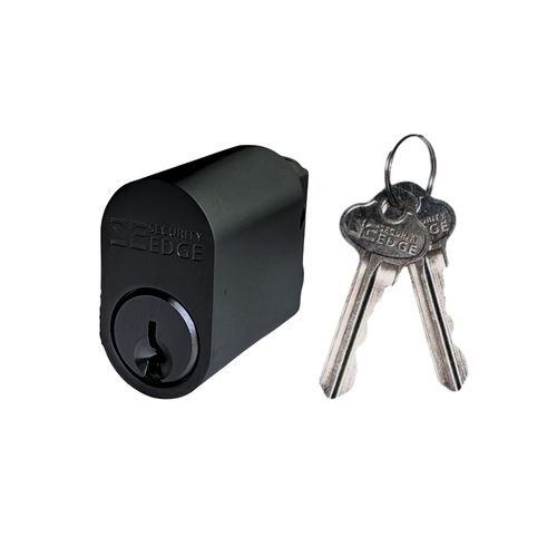 SECURITY EDGE L 570 OVAL CYLINDER KD PVD BLACK