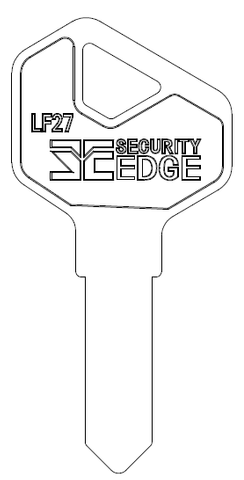 SECURITY EDGE KEY BLANK LF27