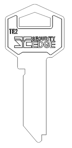SECURITY EDGE KEY BLANK TE2