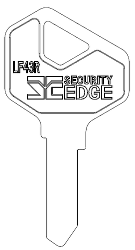 SECURITY EDGE KEY BLANK LF43R