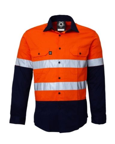 SI DRILL SHIRT ORANGE/NAVY