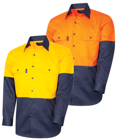 TRU REGULAR WEIGHT HI VIS DRILL SHIRT