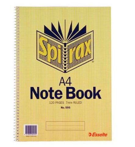 NOTEPAD SPIRAX A4 SIDE OPENING 120page