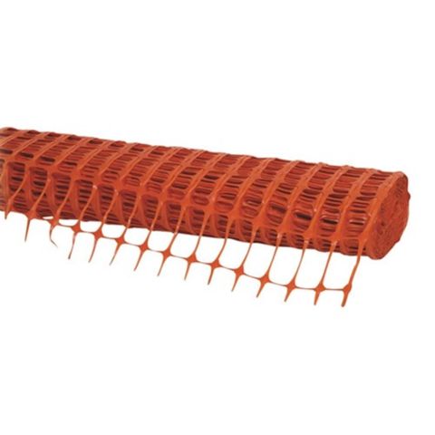 ORANGE BARRIER MESH FENCING 8KG/50MTRS