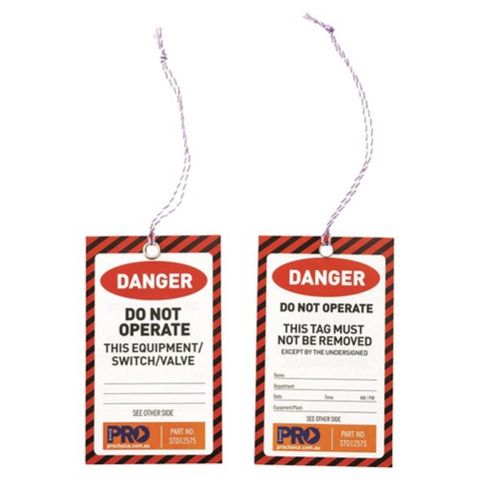 DANGER SAFETY TAGS - PACK OF 100