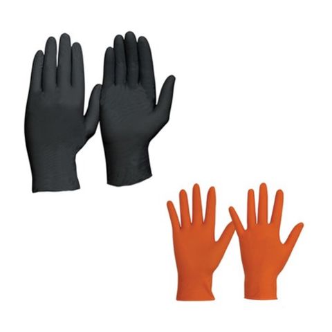 BLACK H/DUTY POWDER FREE DISP GLOVES