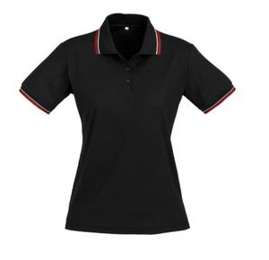 Cambridge Ladies Polo                             -10 -BLACK/RED/WHITE