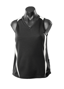 EUREKA LADIES SINGLET         -10 -ORANGE/CHARCOAL