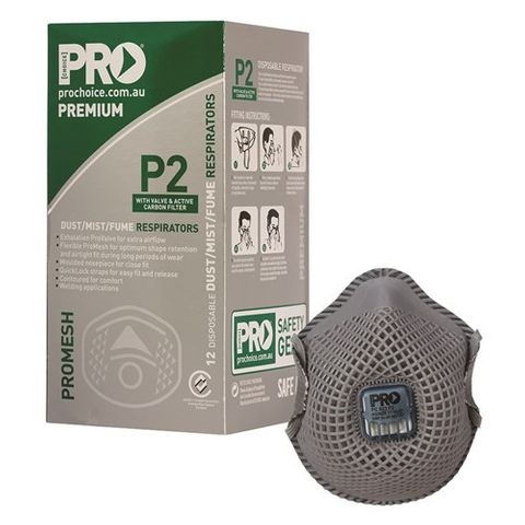 PRO-MESH RESPIRATOR P2, WITH VALVE & CARBON FILTER