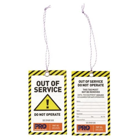 CAUTION SAFETY TAGS - PACK OF 100