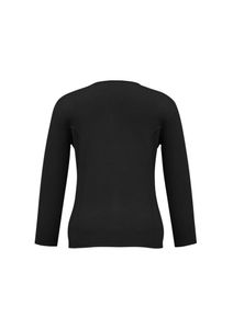 2-Way Zip Ladies Cardigan                         -4XL-BLACK