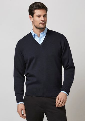 Woolmix Mens Jumper                               -M  -BLACK