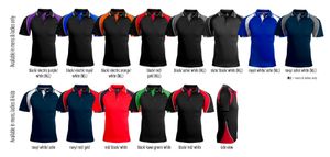Panorama Mens Polo                                -L  -BLACK/RED/GOLD