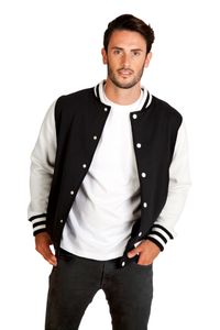 Mens Varsity Jacket                               -L  -BLACK/WHITE