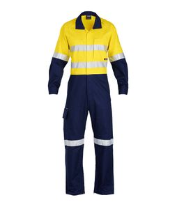 King Gee Workcool 2 Refl Spliced Combo Overall PTN-107R-YELLOW/NAVY