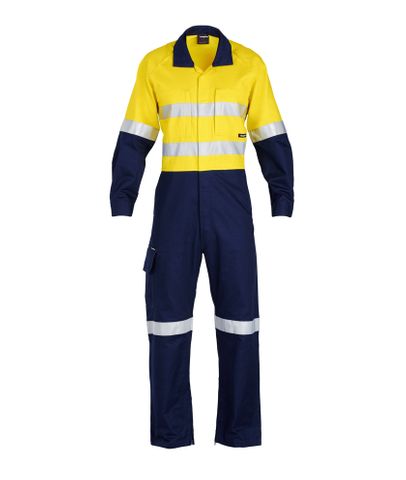King Gee Workcool 2 Refl Spliced Combo Overall PTN-107R-YELLOW/NAVY