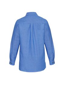 Ladies Wrinkle Free Chambray L/S Shirt            -8  -BLUE