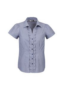 Edge Ladies Short Sleeve Shirt                    -8  -BLUE