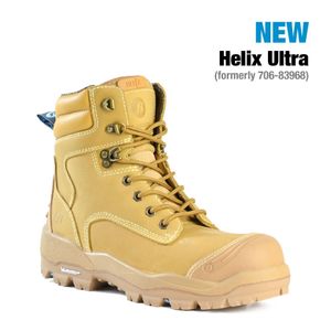 Bata Longreach Helix Ultra Lace Up Bump Cap Boot S-10 -Wheat