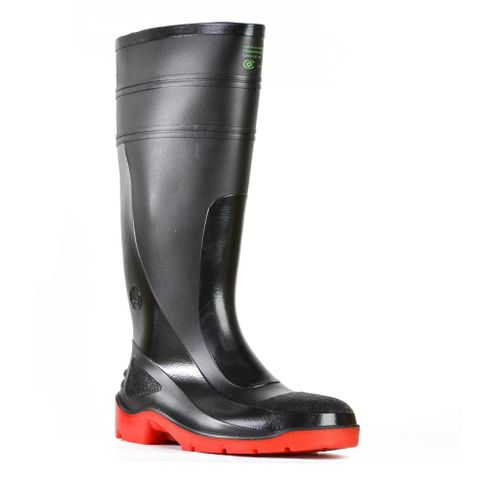 Bata Utility 400 Safe Gumboot Black/Red           -10 -Black