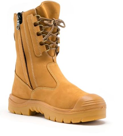 STEEL BLUE COLLIE ZIP STEEL TOE NITRILE SOLE BUMP CAP SAFETY BOOT-10-Wheat