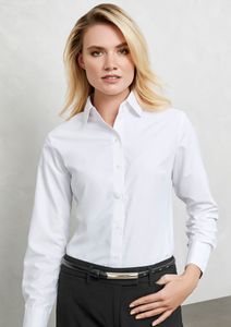 Ambassador Ladies Long Sleeve Shirt               -10 -BLUE