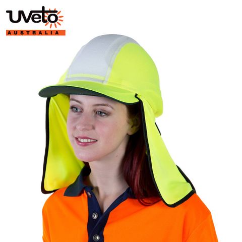 GOBI OVER HAT-MICRO MESH-PLAIN PACKAGING-HI-VIS YELLOW